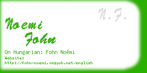 noemi fohn business card
