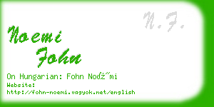 noemi fohn business card